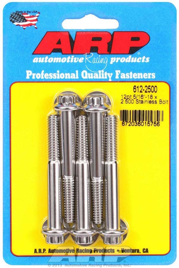 S/S Bolt Kit - 12pt. (5) 5/16-18 x 2.500 - 6122500