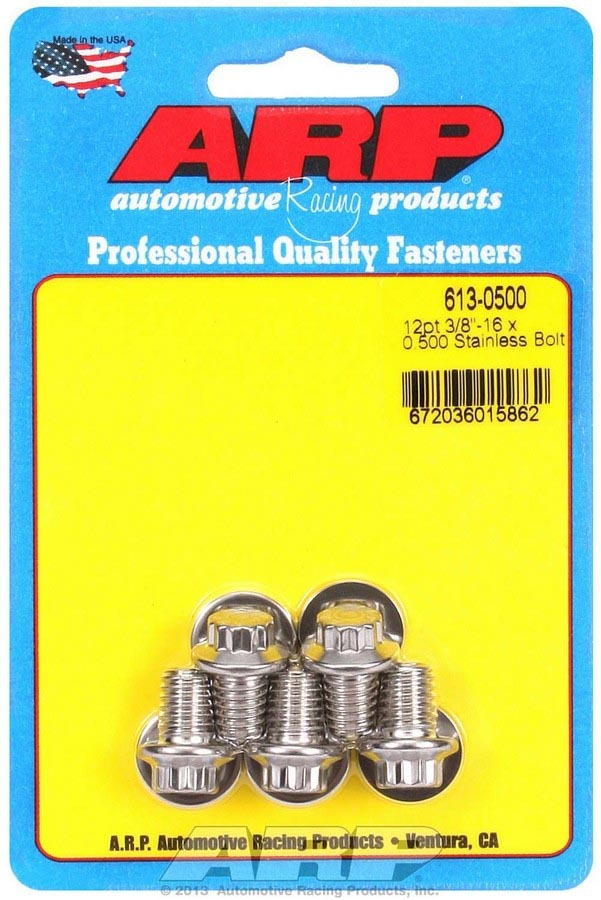 S/S Bolt Kit - 12pt. (5) 3/8-16 x .500 - 6130500
