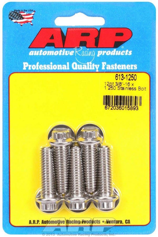S/S Bolt Kit - 12pt. (5) 3/8-16 x 1.250 - 6131250