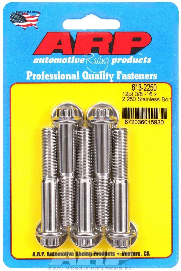 S/S Bolt Kit - 12pt. (5) 3/8-16 x 2.250 - 6132250