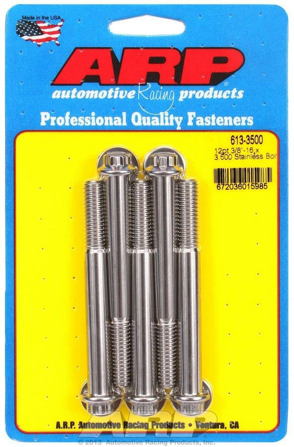 S/S Bolt Kit - 12pt. (5) 3/8-16 x 3.500 - 6133500
