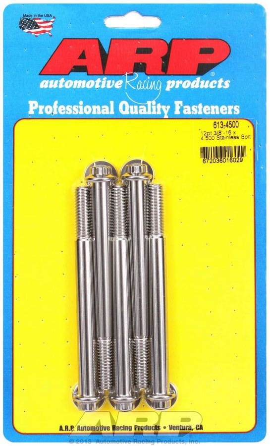 S/S Bolt Kit - 12pt. (5) 3/8-16 x 4.500 - 6134500