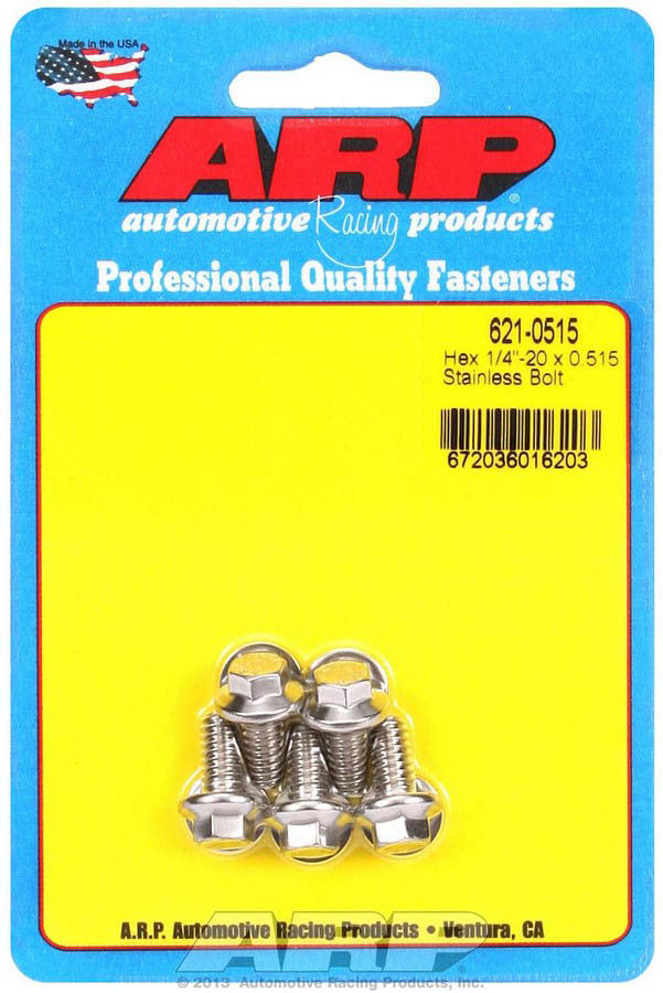 S/S Bolt Kit - 6pt. (5) 1/4-20 x .515 - 6210515