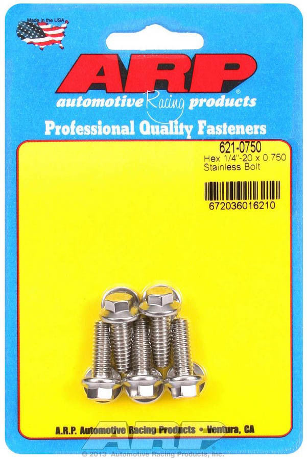 S/S Bolt Kit - 6pt. (5) 1/4-20 x .750 - 6210750