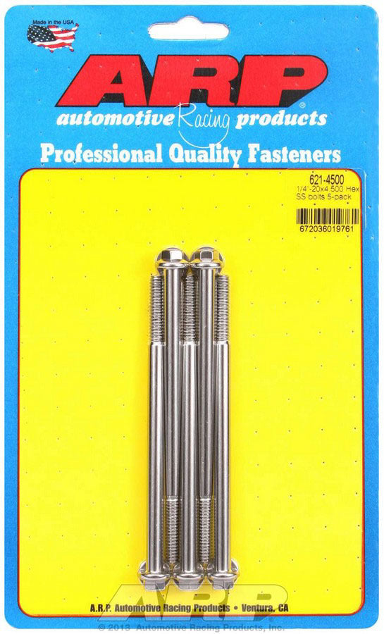 S/S Bolt Kit - 6pt. (5) 1/4-20 x 4.500 - 6214500