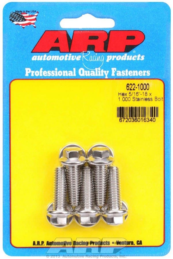 S/S Bolt Kit - 6pt. (5) 5/16-18 x 1.000 - 6221000