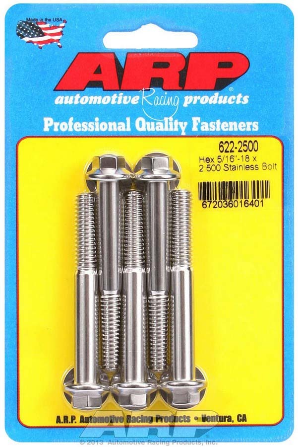 S/S Bolt Kit - 6pt. (5) 5/16-18 x 2.500 - 6222500