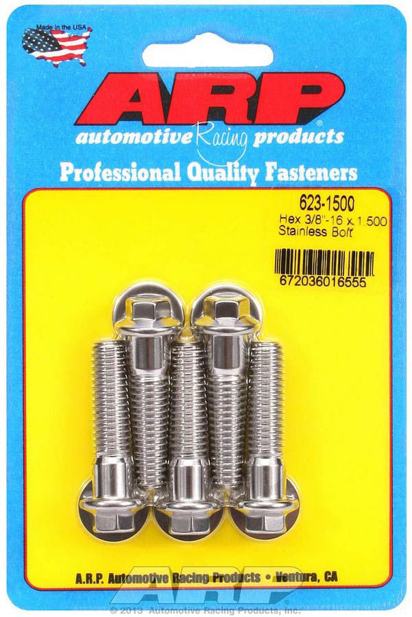 S/S Bolt Kit - 6pt. (5) 3/8-16 x 1.500 - 6231500