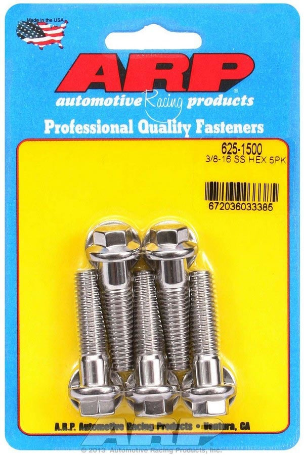 S/S Bolt Kit - 6pt. (5) 3/8-16 x 1.500 - 6251500