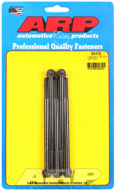 1/4-20 x 4.750 12pt Bolt Kit 5pk - 6404750
