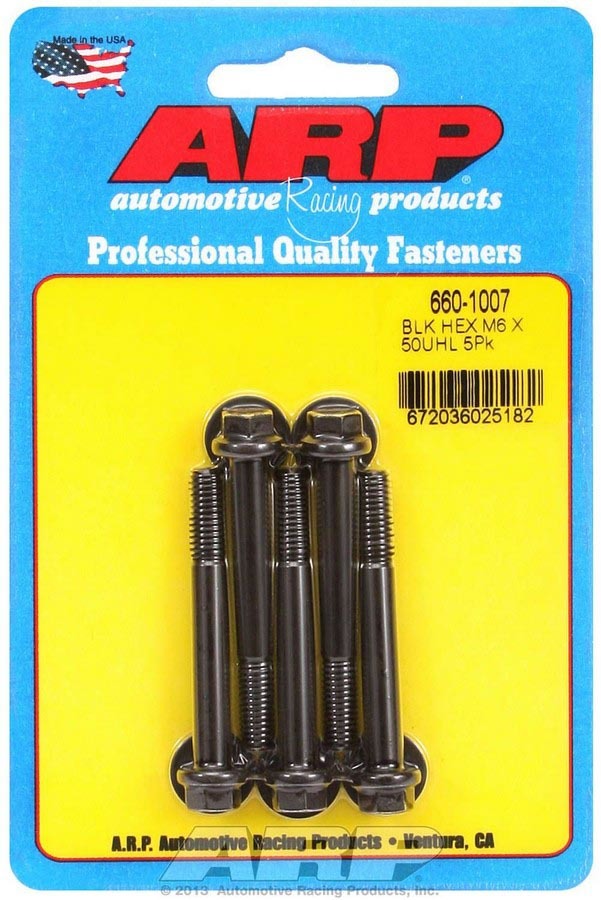 M6 x 1.00 x 50 6pt Bolt Kit - 5pk - 6601007