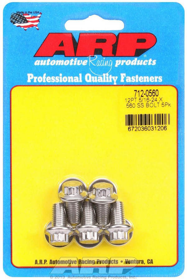 S/S Bolt Kit - 12pt. (5) 5/16-24 x .560 - 7120560