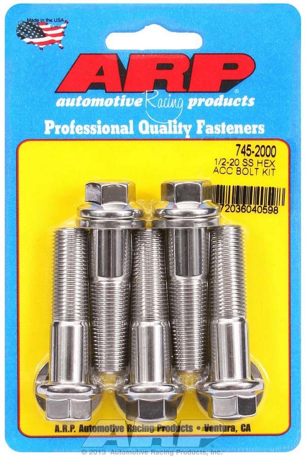 S/S Bolt Kit - 6pt. (5) 1/2-20 x 2.000 - 7452000