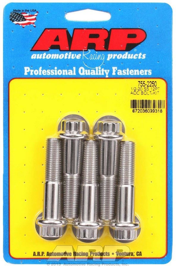 S/S Bolt Kit - 12pt. (5) 1/2-20 x 2.250 - 7552250