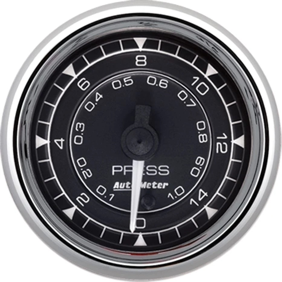 FR SPORT AutoMeter Chrono 2-1/16in 15PSI Digital Stepper Motor Pressure Gauge - Chrome 9762