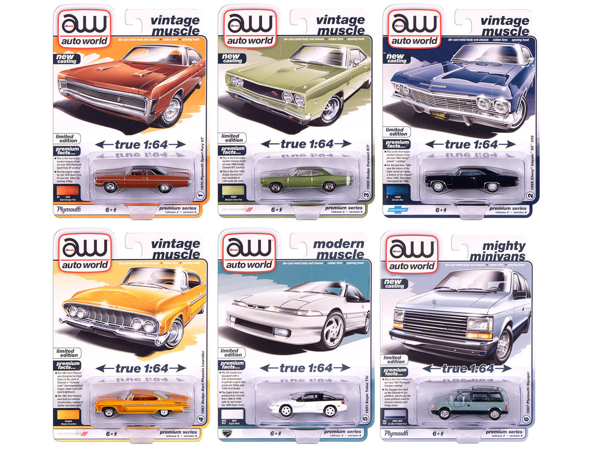 Rapid Vehicles Auto World Premium 2025 Release 2 Set A of 6 pieces 1/64 Diecast Model Cars by...