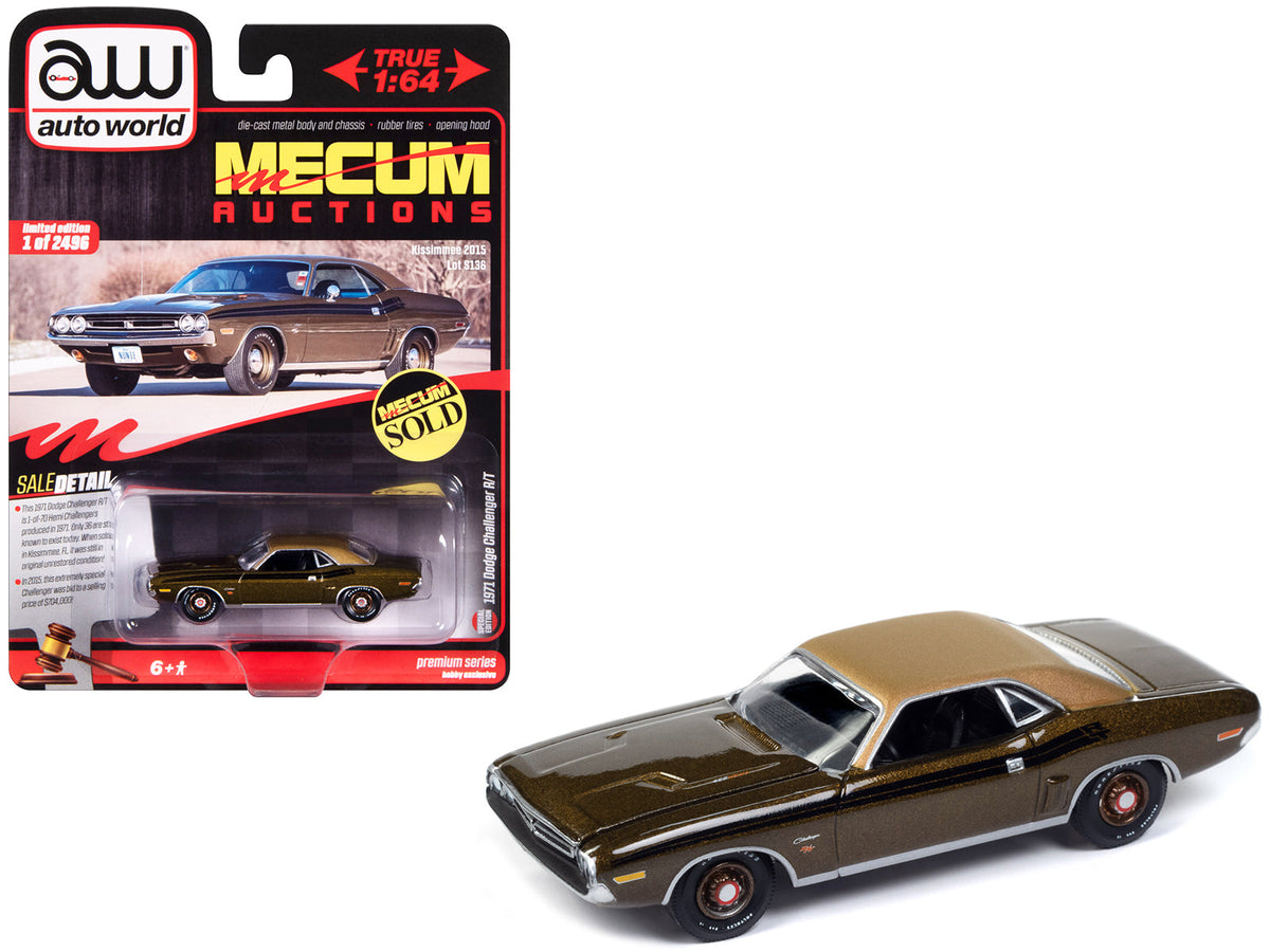 Rapid Vehicles 1971 Dodge Challenger R/T Dark Gold Metallic with Gold Vinyl Roof "Mecum Auctions"...