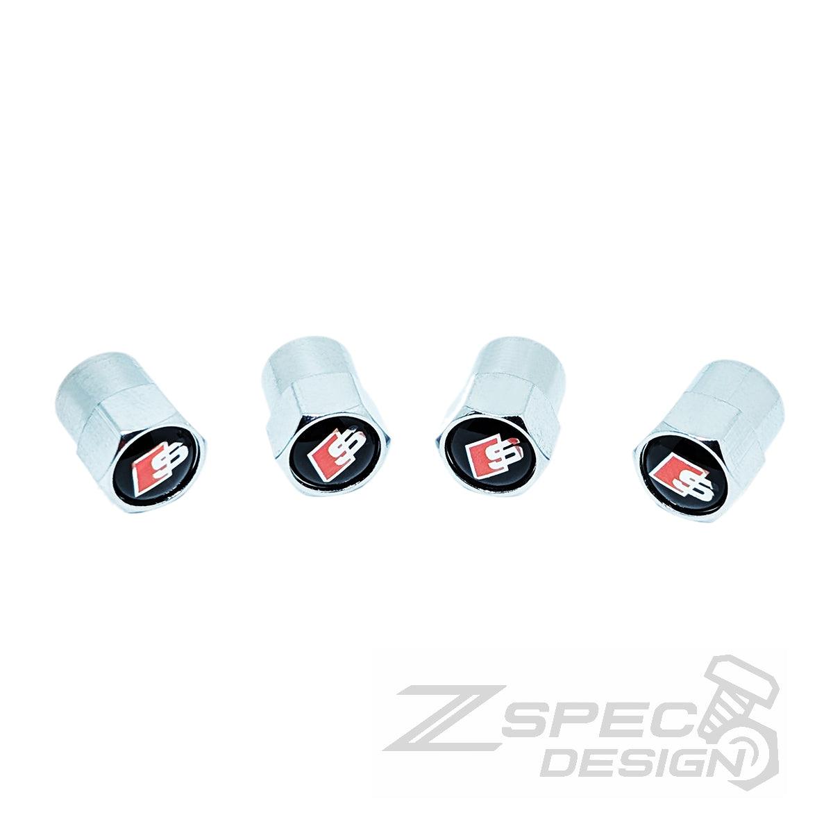 Chrome Valve Stem Tire Caps, Style: AUDI S-Line
