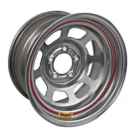 Wheel 15x7 5x4.5 3.75in BS Silver Spun - 57SF375S