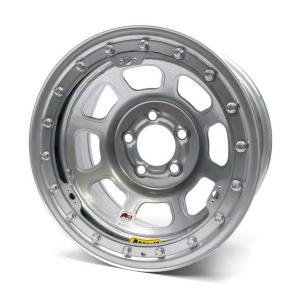 15X8 IMCA B/Lock Wheel D-Hole Silver 5x5 - 58D53ISLK