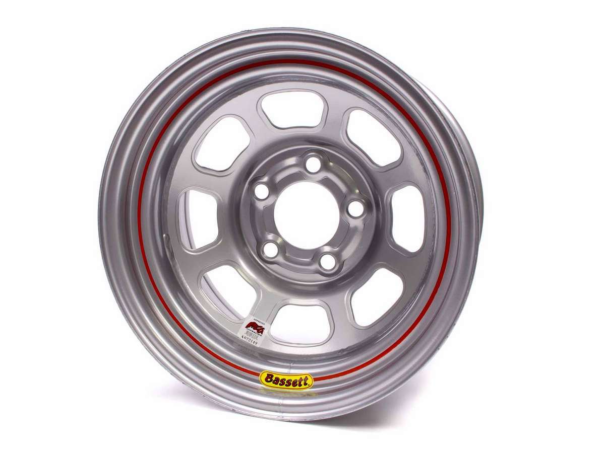 15X8 IMCA Wheel D-Hole Silver 5x4.50 - 58DF3IS