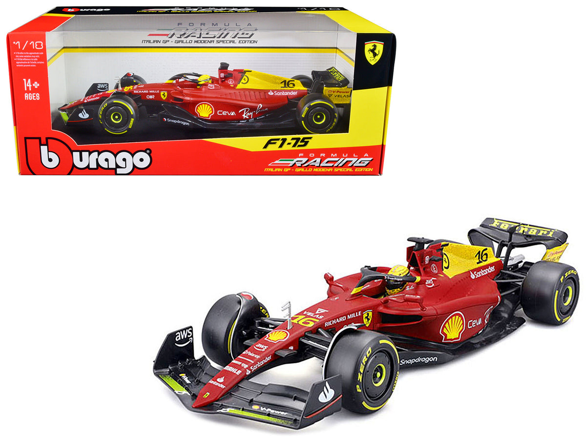 Rapid Vehicles Ferrari F1-75 #16 Charles Leclerc "Giallo Modena" 2nd Place Formula One F1 Italian...