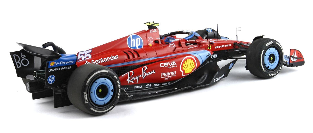STM Diecast BBR Ferrari F1 SF-24 Team Scuderia #55 5th Miami GP 2024 (Sainz) Red 1:18 - View 2