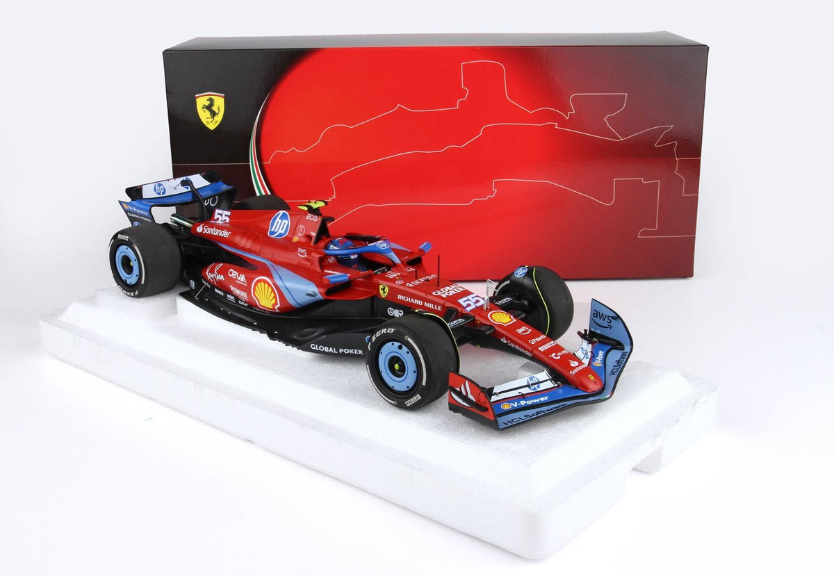 STM Diecast BBR Ferrari F1 SF-24 Team Scuderia #55 5th Miami GP 2024 (Sainz) Red 1:18 - View 3