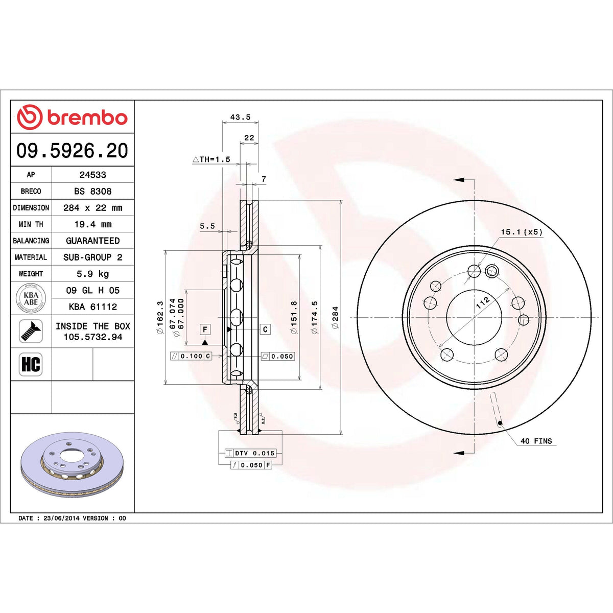 Brembo 09.5926.20