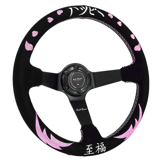 Bull Boost Performance Bliss 350mm Steering Wheel + Short Hub Adapter Kit For Mazda Miata RX-7...