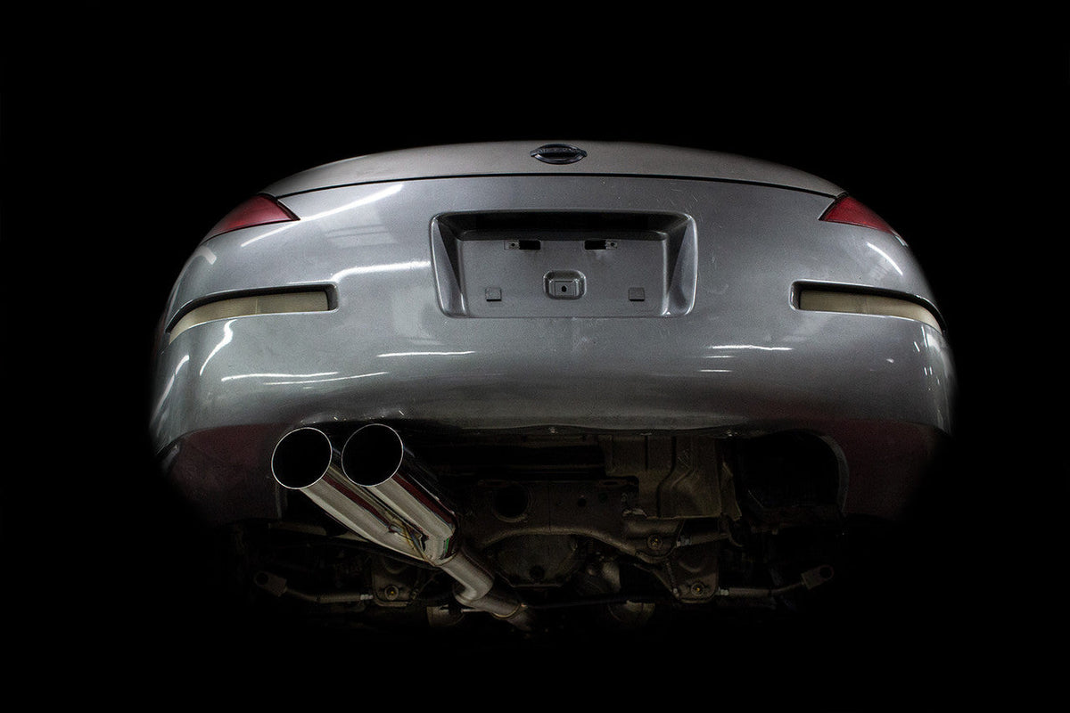 FR SPORT ISR Performance EP (Straight Pipes) Dual Tip Exhaust 4in - Nissan 350Z IS-EPDUAL-350BO -...