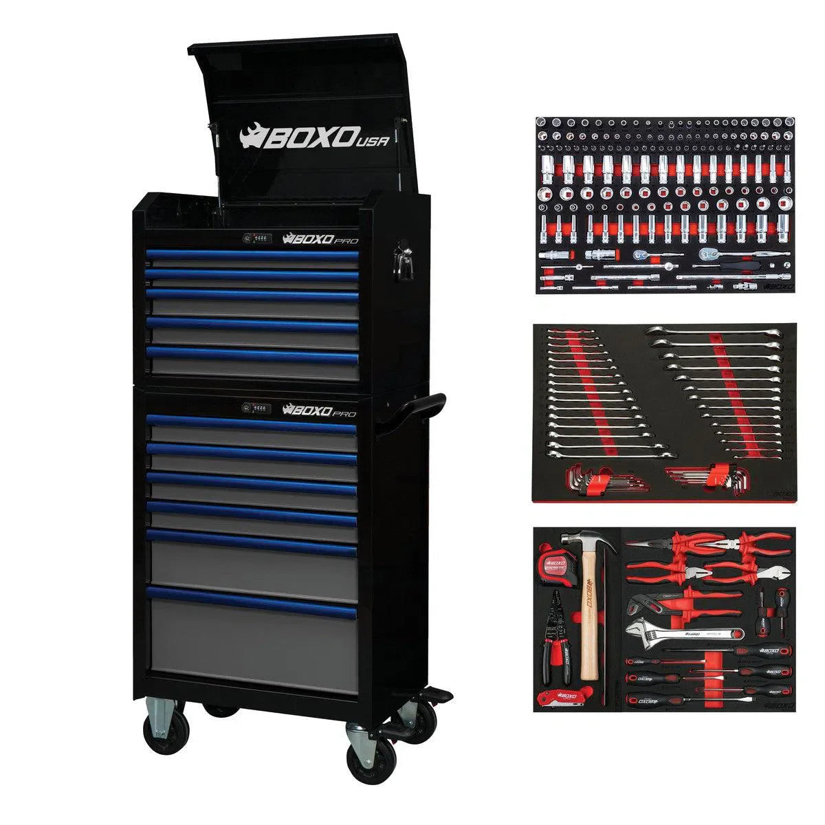 T1 Boxo Pro Series | Loaded 26″ 11-Drawer Rolling Tool Box