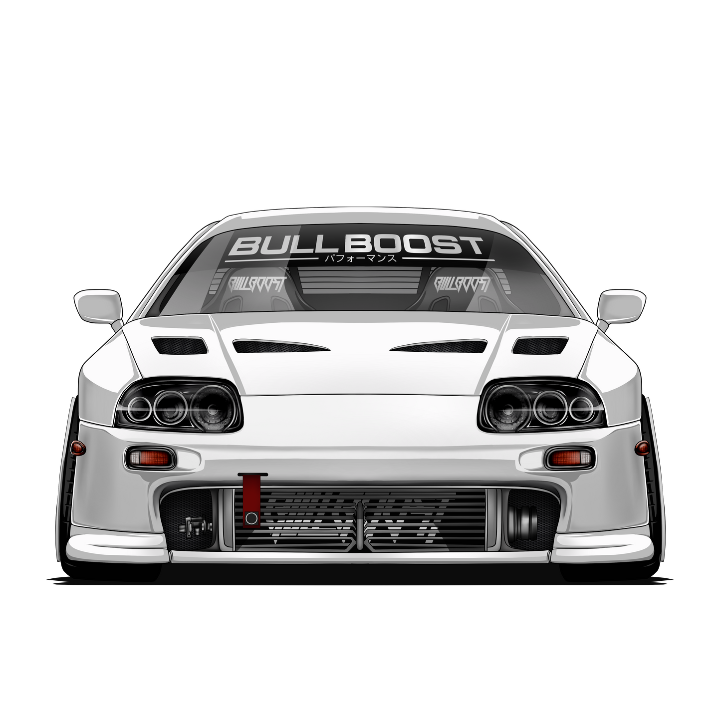 Bull Boost Vinyl Window Banner - Modern