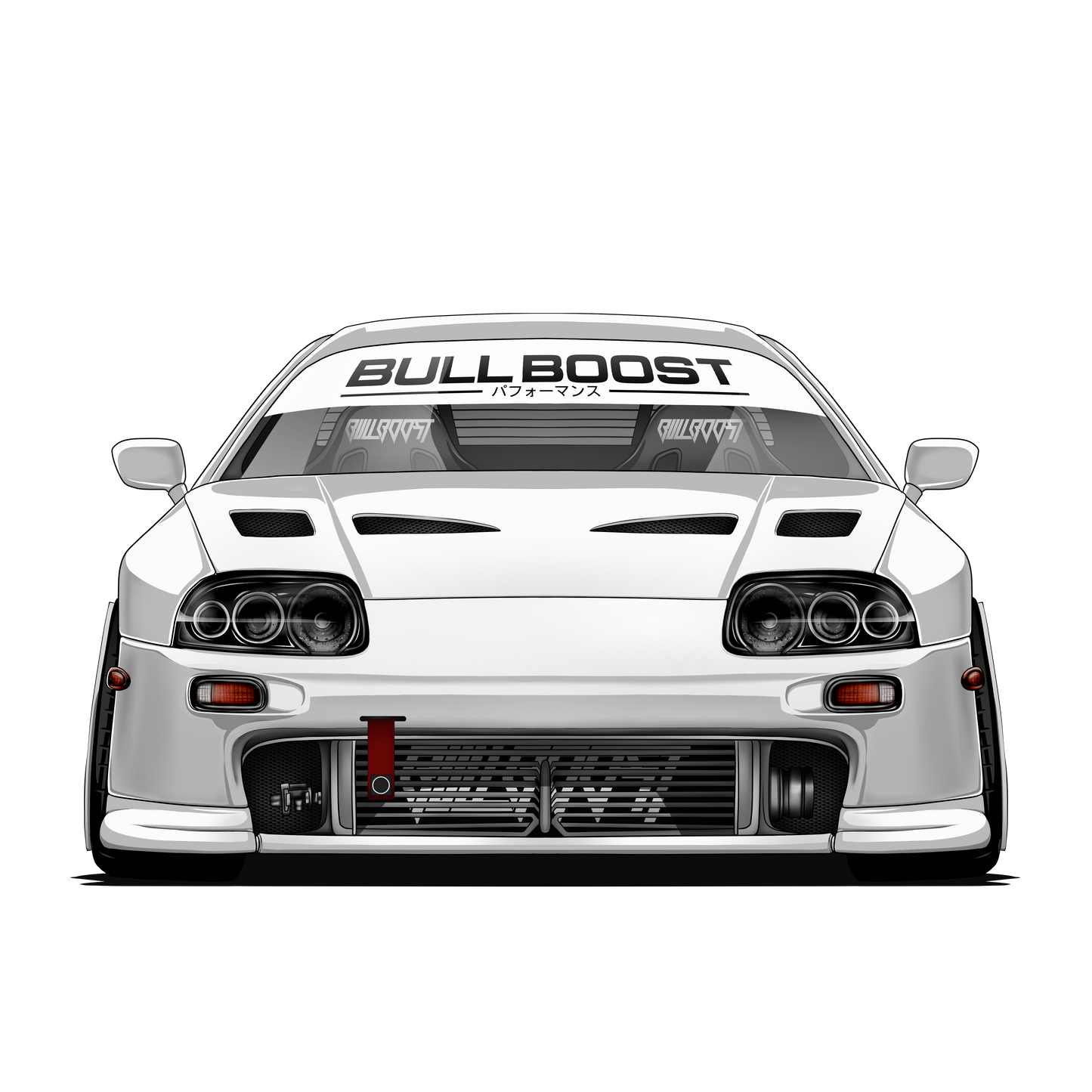 Bull Boost Vinyl Window Banner - Modern