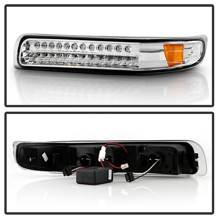 SPYDER Xtune Chevy Silverado 99-02 LED Amber Bumper Lights Chrome CBL-CS99-LED-E 5014573