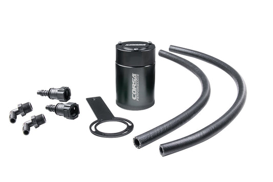 Corsa Aluminum Oil Catch Can w/ Bracket | 2014-19c Silverado, Sierra, 2015-20 GM SUV 6.2 & 5.3 (CC0001)