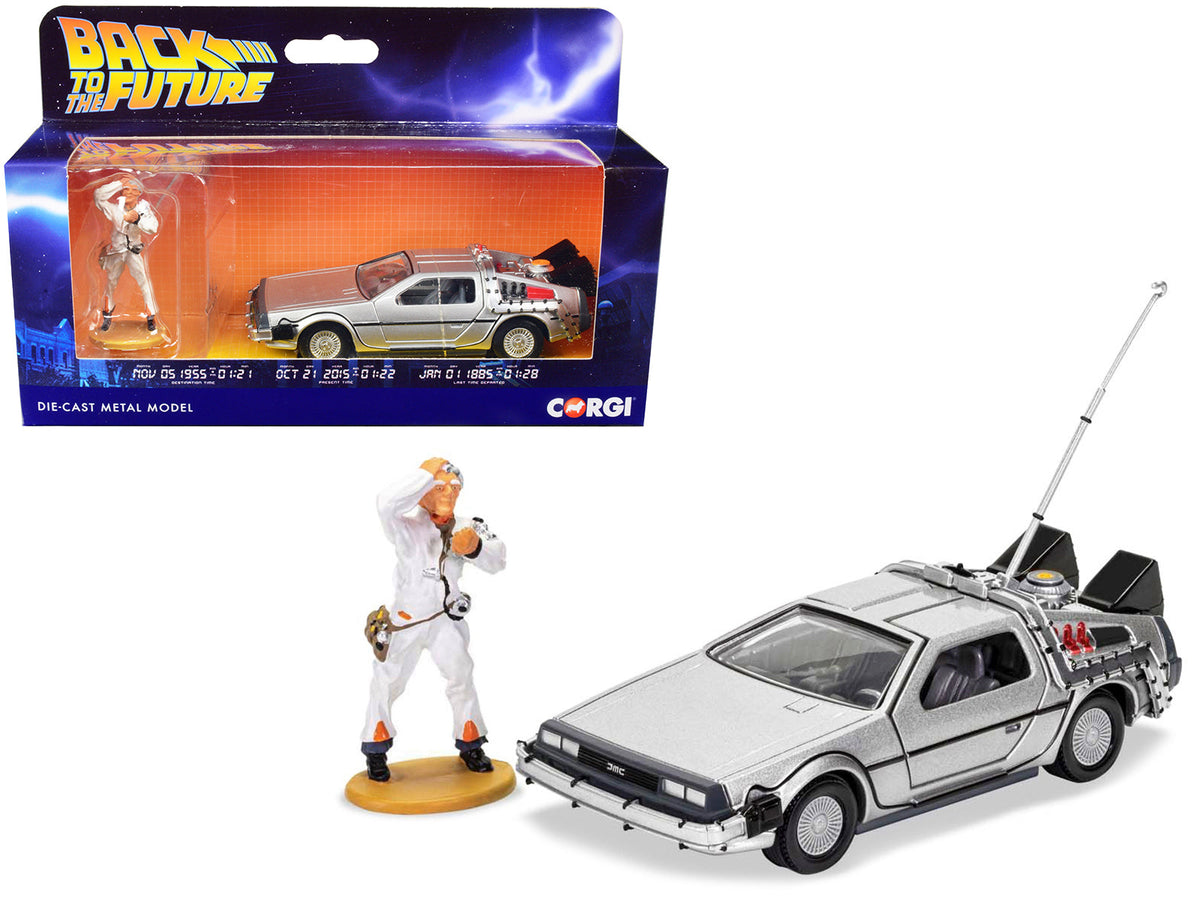 Rapid Vehicles DMC DeLorean Time Machine with Doc Brown Figure "Back to the Future" (1985) Movie...