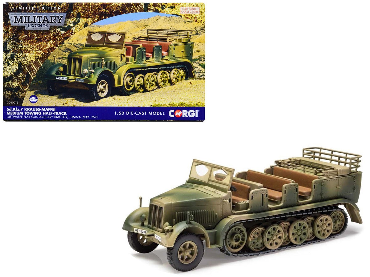 Rapid Vehicles Krauss-Maffei Sd.Kfz.7 Medium Towing Half-Track AFV "Luftwaffe FlaK Gun Artillery...
