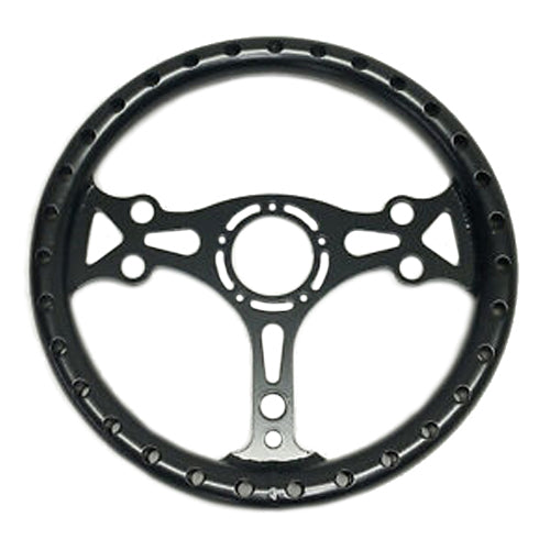 13in Black Alum. Dished Steering Wheel - CE2741
