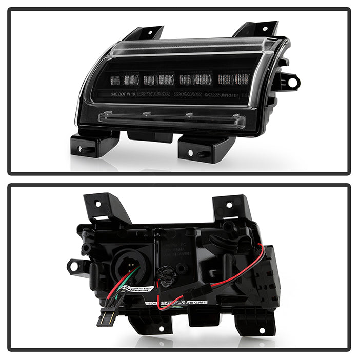 SPYDER 18-20 Jeep Wrangler Front Fender LED Lights - Black (CCL-YD-JW18-SEQ-BK) 5088543