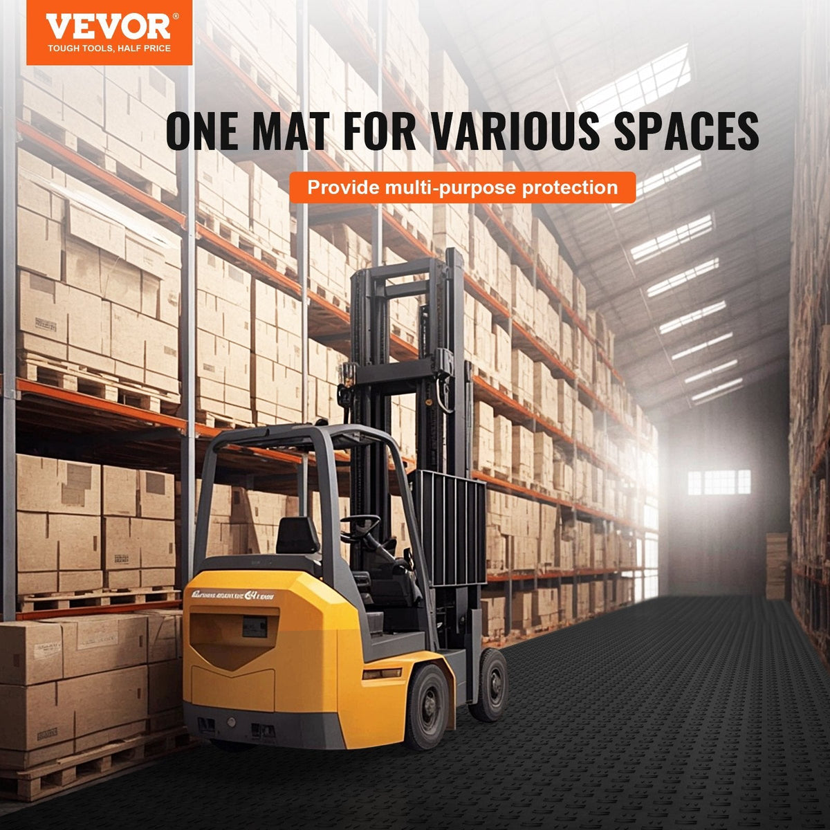 Rapid Vehicles VEVOR Garage Tiles Interlocking, 12 x 12 x 0.53 inch 50 Pack Garage Floor Covering...