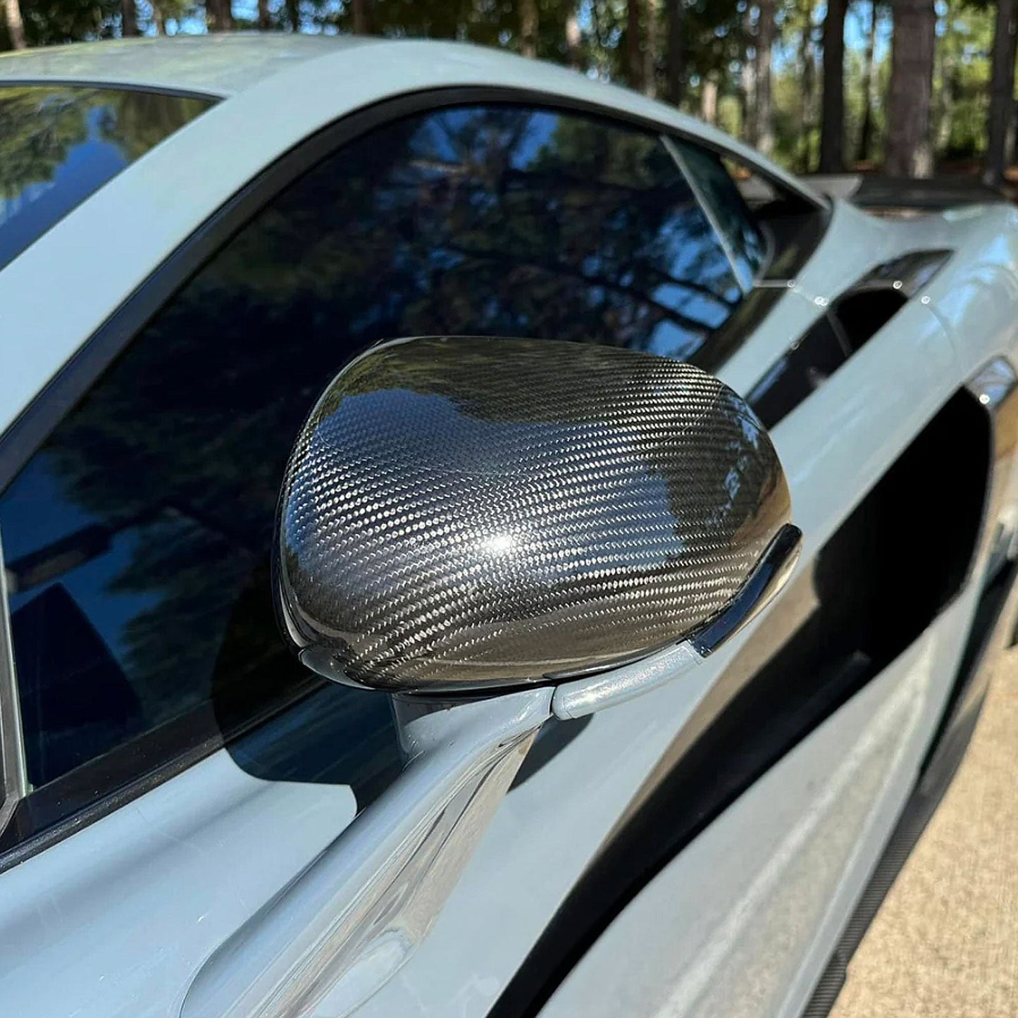 Dry Carbon Fiber Side Mirror Cover Caps for McLaren 540C 570S 570GT