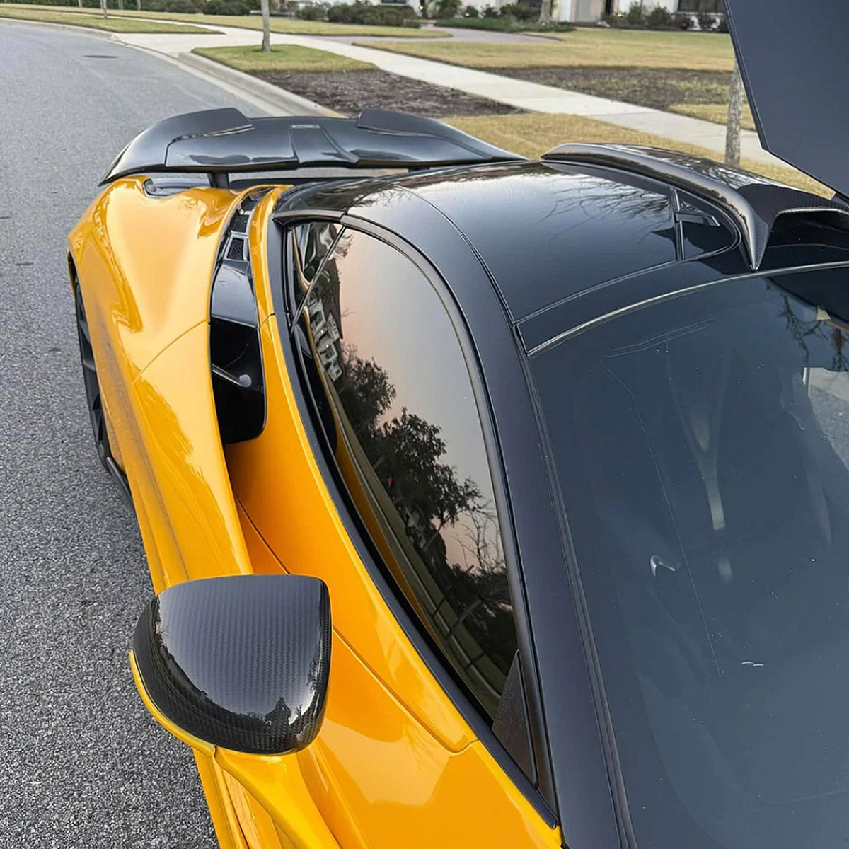 Bull Boost Performance Dry Carbon Fiber Side Mirror Cover Caps for McLaren 540C 570S 570GT