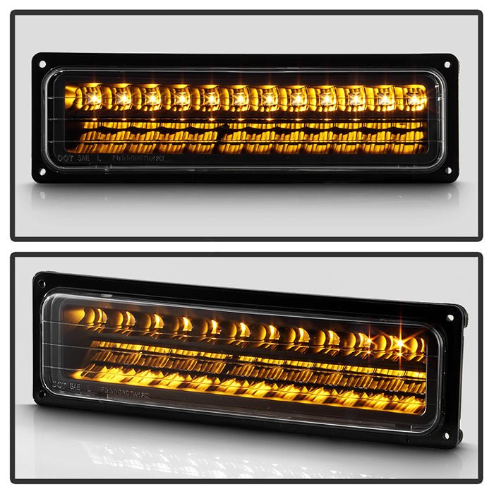 FR SPORT SPYDER Xtune Chevy C10 88-98 LED Bumper Lights Black CPL-CCK94-LED-BK 5022165 - View 8