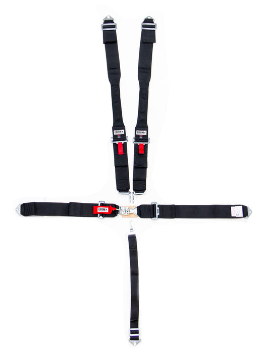 5-Pt Harness Small Latch Blk Hans Bolt In Pull Do - 11004DB