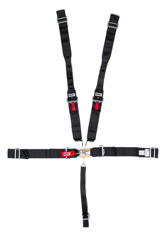 5-Pt Harness Small Latch Blk Hans Wrap Around Pul - 11014DB