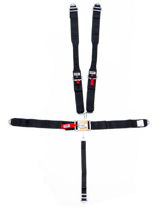 5-Pt Harness Big Latch Blk Hans Bolt In Pull Do - 11064DB