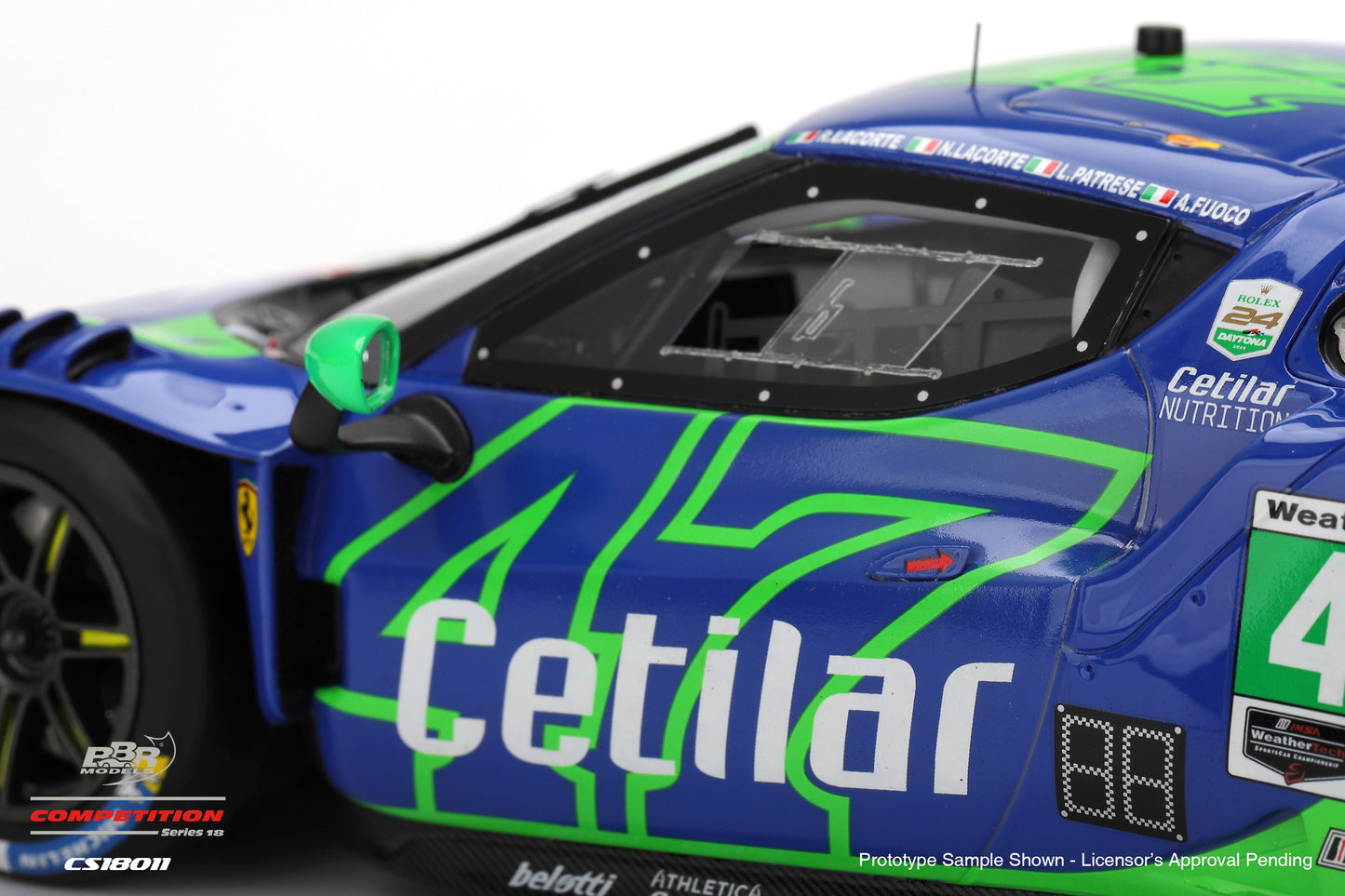 BBR Ferrari 296 GT3 #47 Cetilar Racing 2025 IMSA Daytona 24 Hrs Blue 1:18