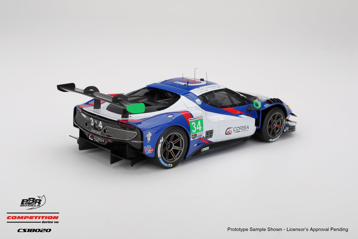 BBR Ferrari 296 GT3 #34 Conquest Racing 2025 IMSA Daytona 24 Hrs Blue 1:18
