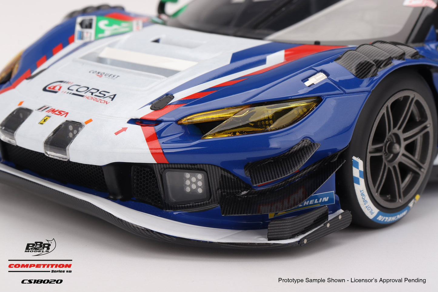 BBR Ferrari 296 GT3 #34 Conquest Racing 2025 IMSA Daytona 24 Hrs Blue 1:18